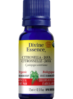 Divine essence - citronella oil (java, organic) - 15 ml For Sale