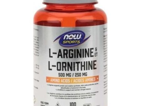 Now - l-arginine 500 mg & l-ornithine 250 mg Supply