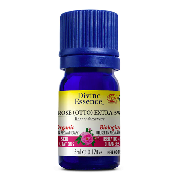 Divine essence - rose (otto) extra 5%  org -  5 ml For Sale