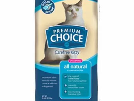 Premium Choice All Natural Unscented Scoopable Cat Litter For Sale