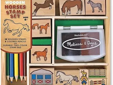 Horses Wooden Stamp Set Online