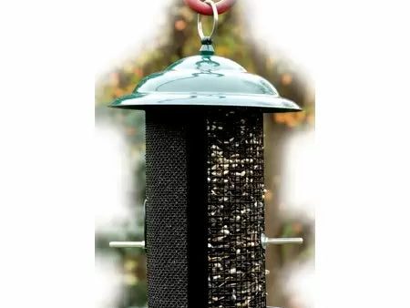 Green Metal & Mesh Bird Feeder For Cheap