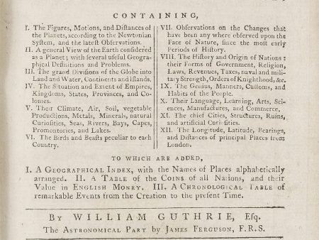 A New Geographical, Historical, and Commercial Grammar; and present State of the several Kingdoms of the World, ... illustrated with a correct set of maps ... Twelfth Edition, with great additions and considerable improvements ... Online Sale