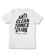 Anti Clean Tones Club Organic Vegan T-shirt White Online Sale