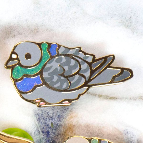 Rock Pigeon Enamel Pin Hot on Sale