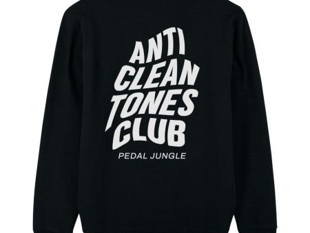 Anti Clean Tones Club Organic Vegan Sweatshirt Black Discount