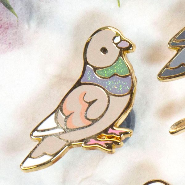 Rock Pigeon Enamel Pin Hot on Sale