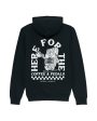 Here For The Coffee & Pedals Organic Vegan Hooded Top Black Online Hot Sale