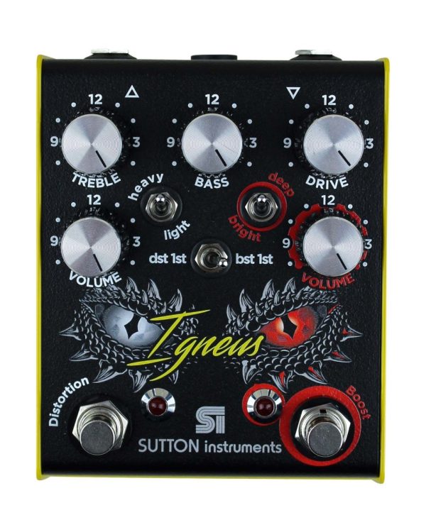 Sutton Instruments Igneus Distortion & Boost FX Pedal For Cheap