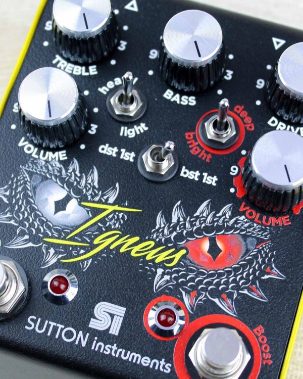 Sutton Instruments Igneus Distortion & Boost FX Pedal For Cheap