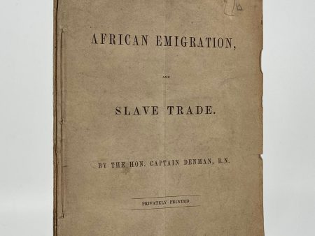 West Indies Interest, African Emigration and Slave Trade. on Sale