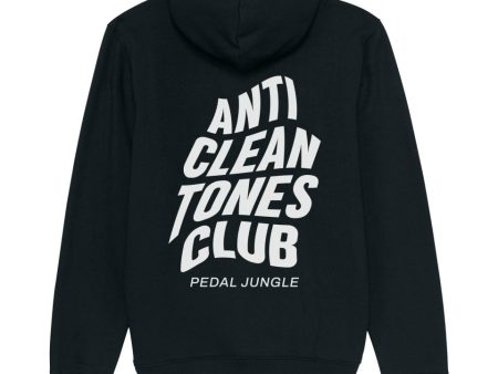 Anti Clean Tones Club Organic Vegan Hooded Top Black Supply