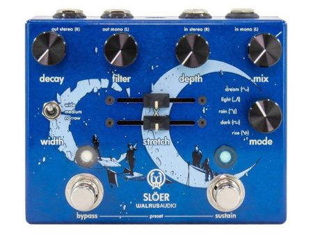 Walrus Audio Slöer Stereo Ambient Reverb FX Pedal Blue Supply