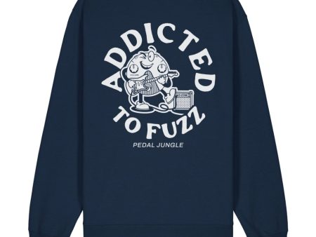 Addicted To Fuzz Organic Vegan Sweatshirt Navy Online Sale