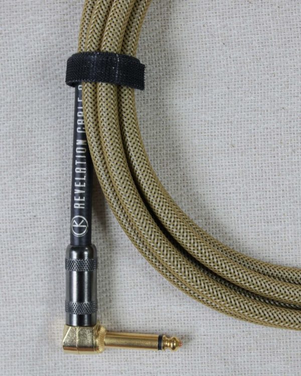 Revelation Cable Co. Dark Gold Tweed 10  Premium Instrument Cable Online Sale